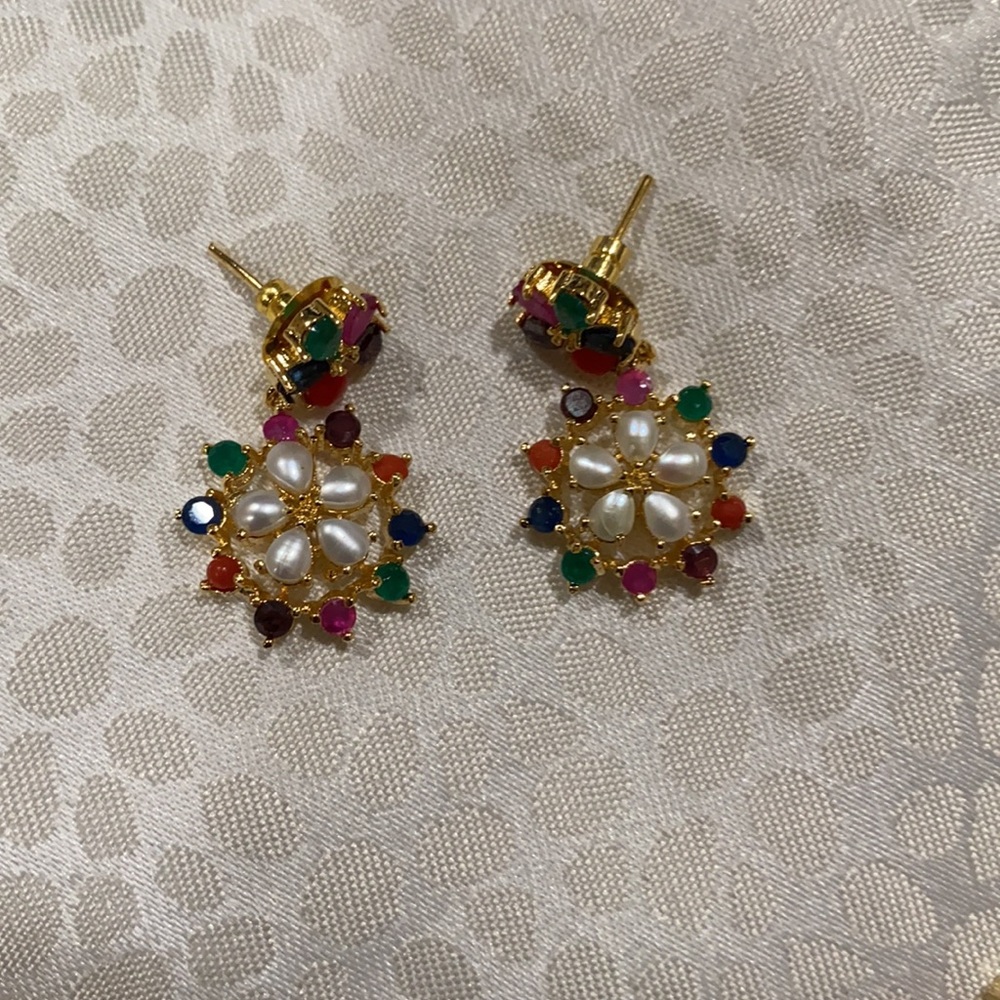 Multi-colored necklace and earrings set !!trade!! - Picture 3 of 4